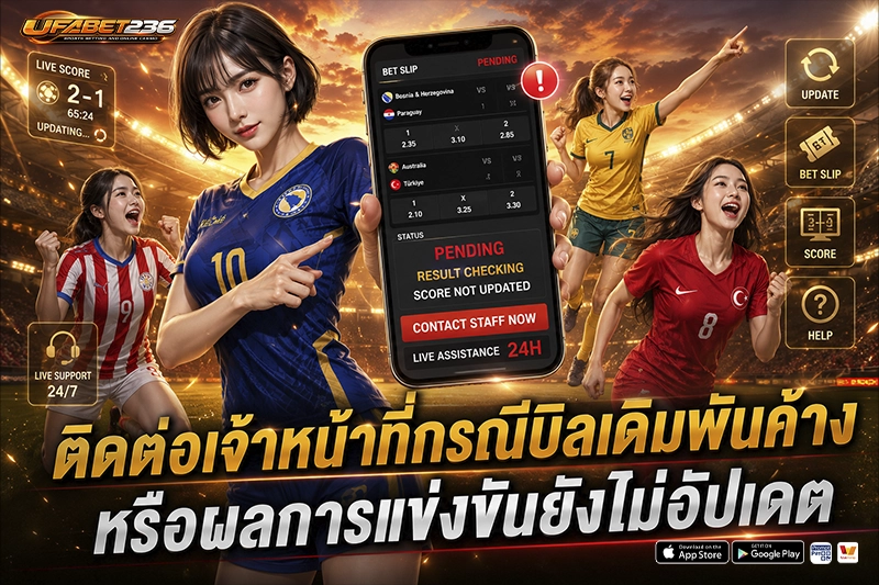 ติดต่อเจ้าหน้าที่กรณีบิลเดิมพันค้าง