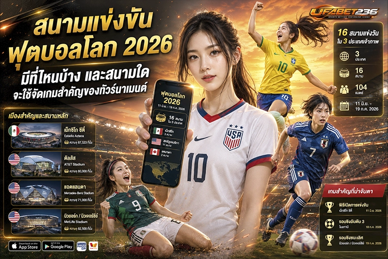 สนามแข่งขันฟุตบอลโลก 2026 มีที่ไหนบ้าง
