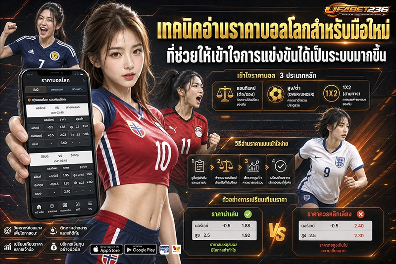 เทคนิคอ่านราคาบอลโลกสำหรับมือใหม่