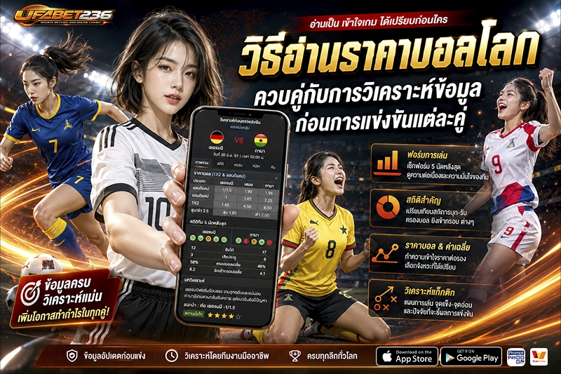 วิธีอ่านราคาควบคู่กับการวิเคราะห์บอลโลก