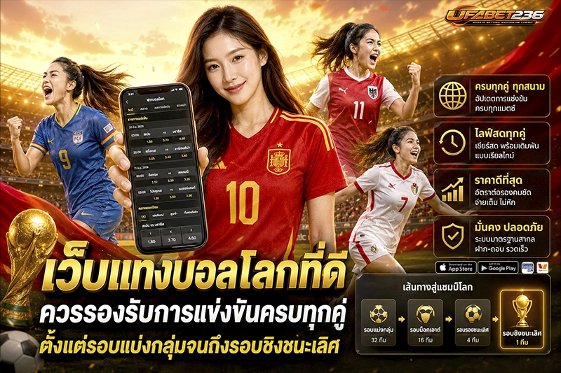 เว็บแทงบอลโลกที่ดีควรรองรับครบทุกคู่